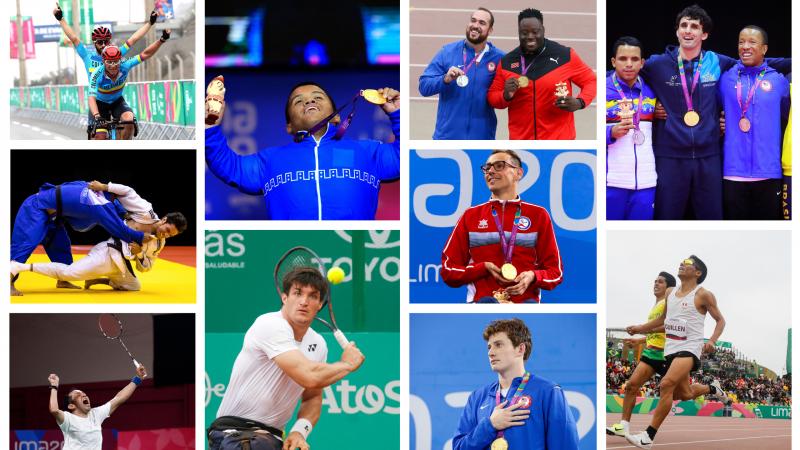 Ten photos of the ten nominees for Best Male Athlete at Lima 2019