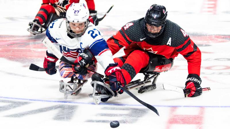 Para Ice Hockey players in action