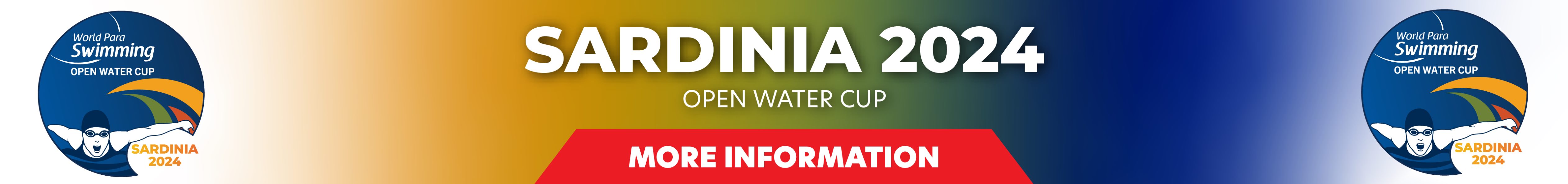A banner of the Sardinia 2024 Open Water Cup More Information Package