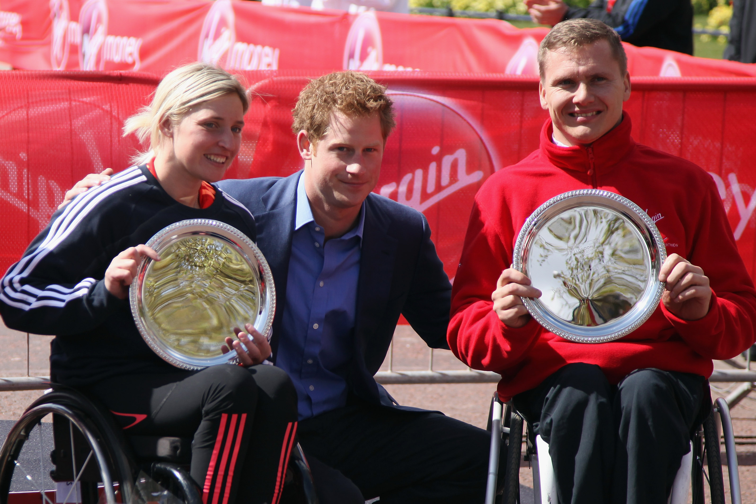 David Weir and Shelly Woods with Prince Harry