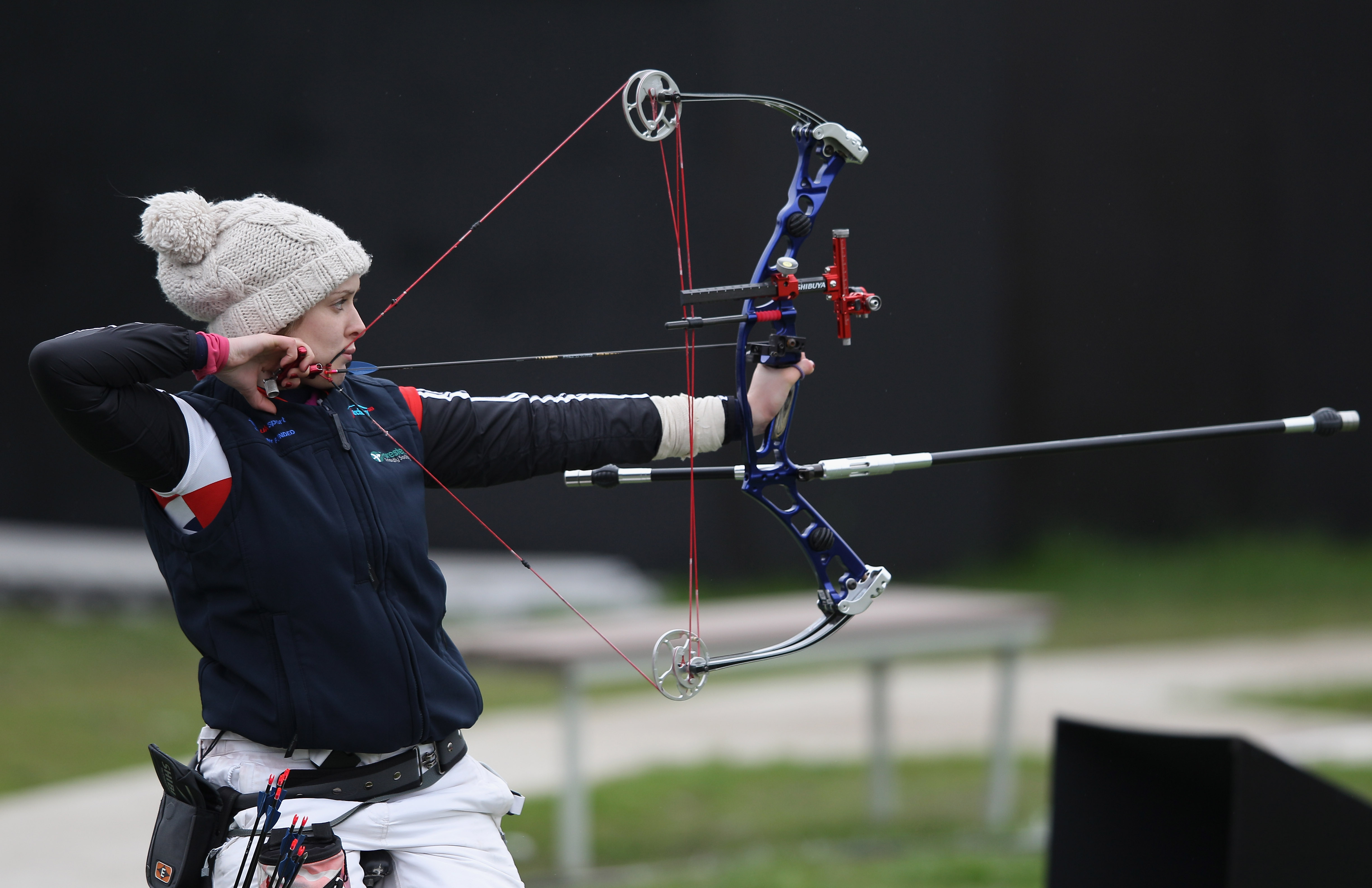 A picture of a woman archer 