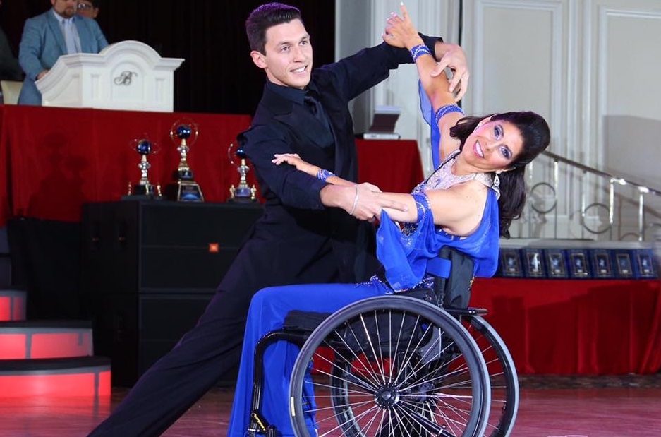 a male and female Para dance couple