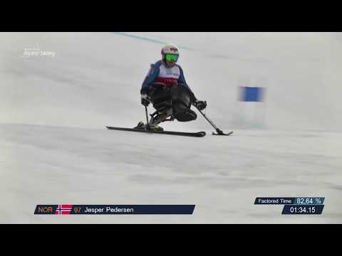 Pedersen/Morii - 1st Men's Giant Slalom Sitting - Veysonnaz (Pedersen's run)