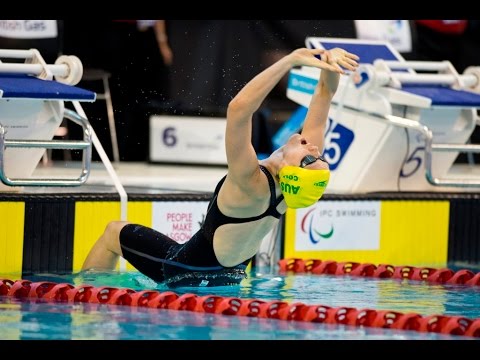 For the 2nd time! Ellie Cole breaks women's 100m Backstroke S9 WR | 2015 IPC Swimming Worlds