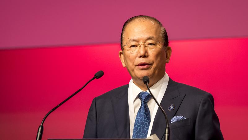 Tokyo 2020 representative gives a presentation at the IPC General Assembly