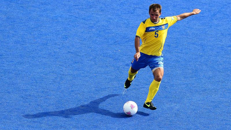 Ukraine's 7-a-side footballer Anatolii Shevchyk at London 2012