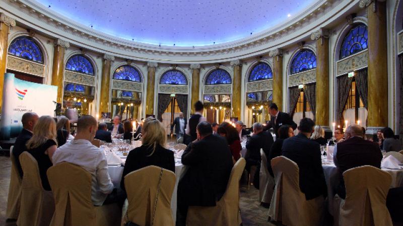 A picture of a charity dinner