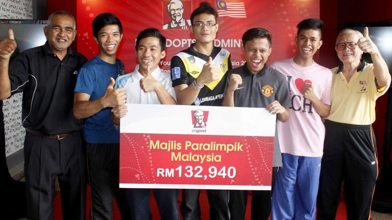 KFC check for Asian Youth Para-Games