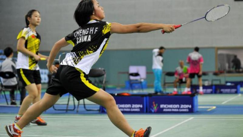 Para-badminton players