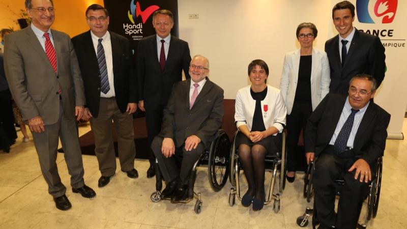 NPC France President received the Legion d’honneur in Paris, France, on 24 April 2015 in the company of IPC President Sir Philip Craven.