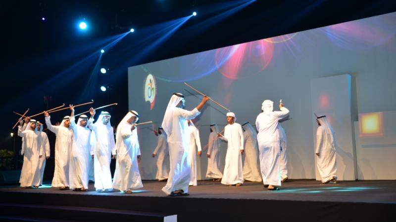 Stage with group of dancers