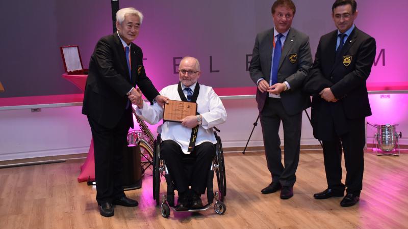 IPC President Sir Philip Craven was awarded the 10th Honorary Black Belt by the WTF President Chungwon Choue.