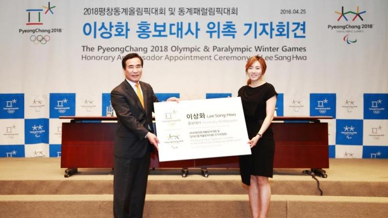 South Korea’s speed skating champion LEE Sang-hwa was appointed as Honorary Ambassador for the PyeongChang 2018 Olympic & Paralympic Winter Games.