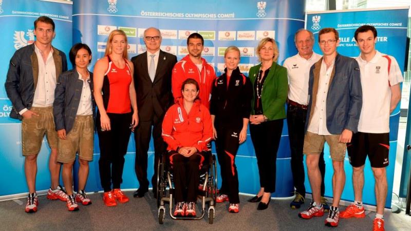 Swimmer Sabine Weber-Treiber, track athlete Gunther Matzinger and canoeist Markus Swoboda