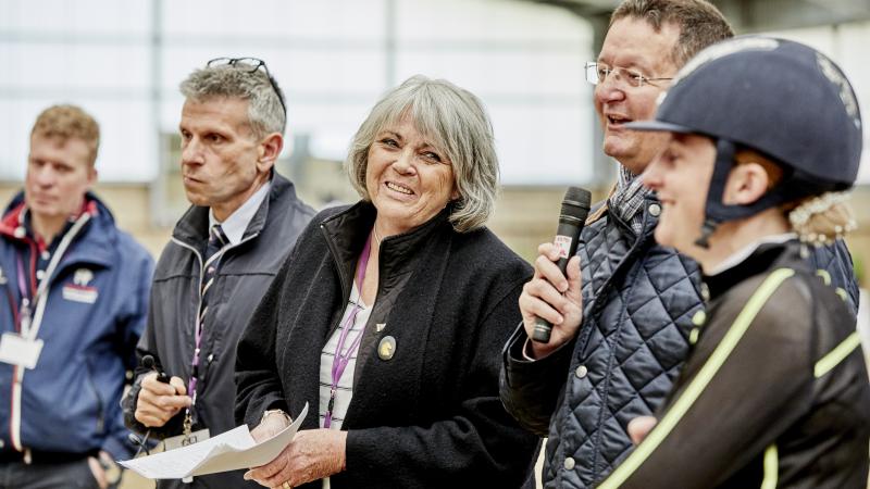 People attend a Para equestrian forum