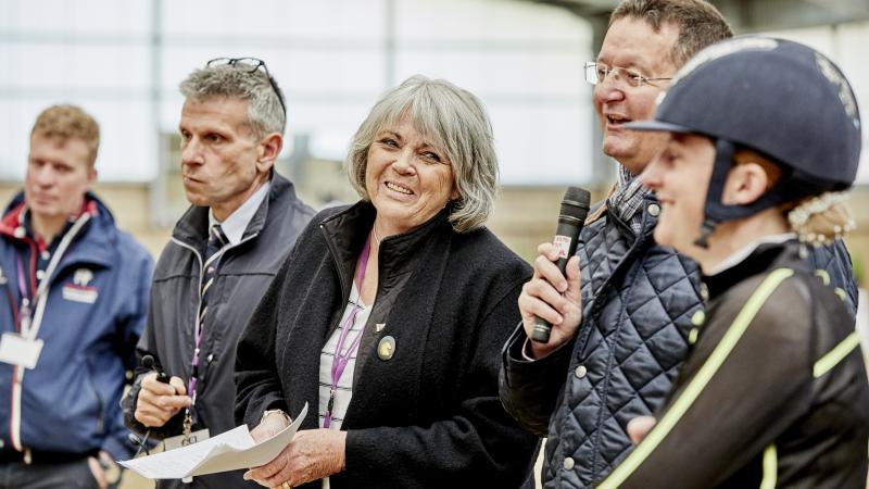 People attend a Para equestrian forum  