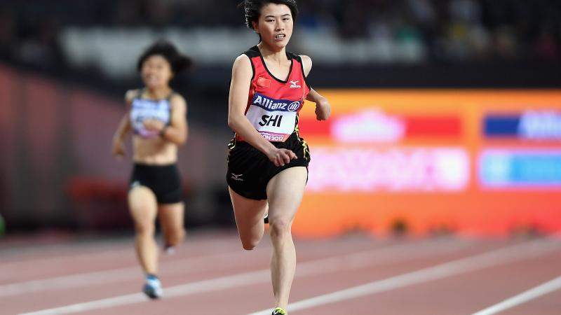 China's Yiting Shi in action at the World Para Athletics Championships London 2017.