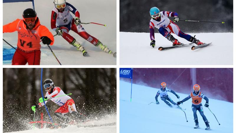 a group of Para skiers