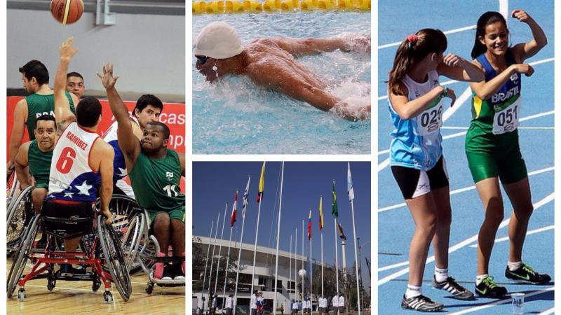 Para athletes compete in the sun at athletics, swimming and wheelchair basketball