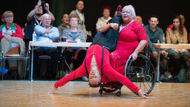 a Para dance sport couple