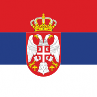 Serbia flag square