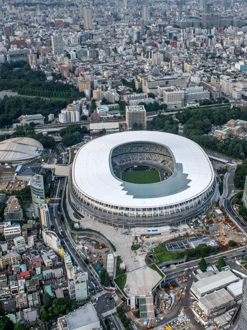 Aerial photo view of venues for Tokyo 2020