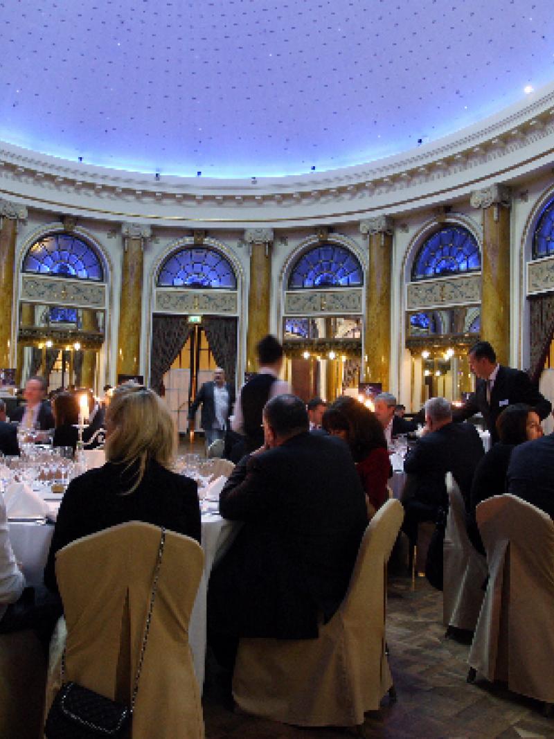 A picture of a charity dinner