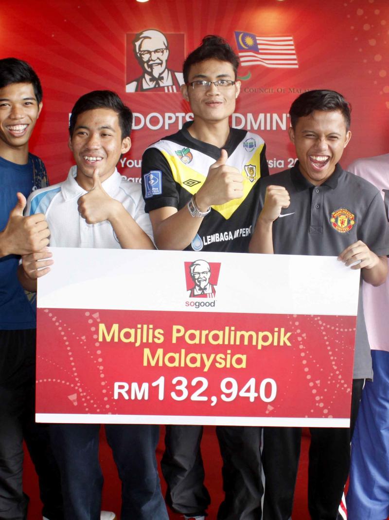 KFC check for Asian Youth Para-Games