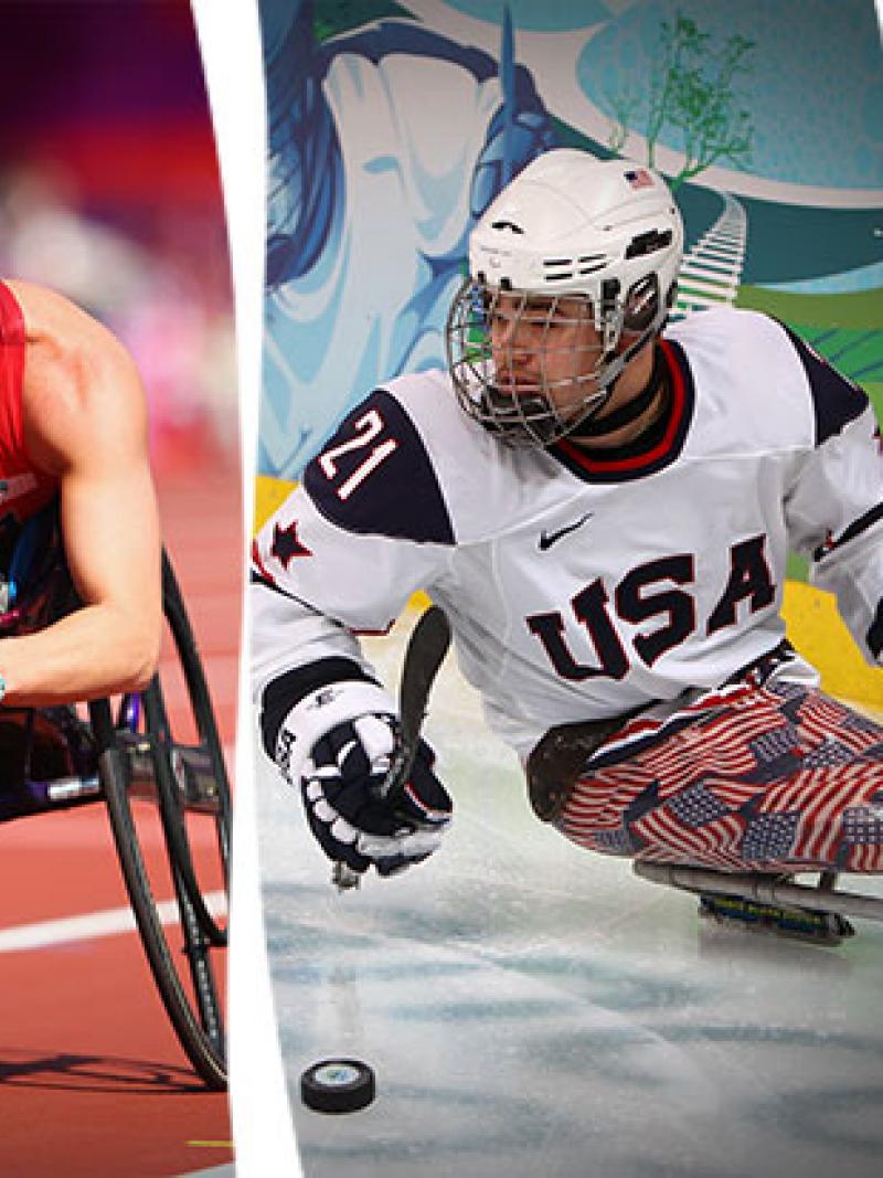 U.S athletes Tatyana McFadden and Alexi Salamone