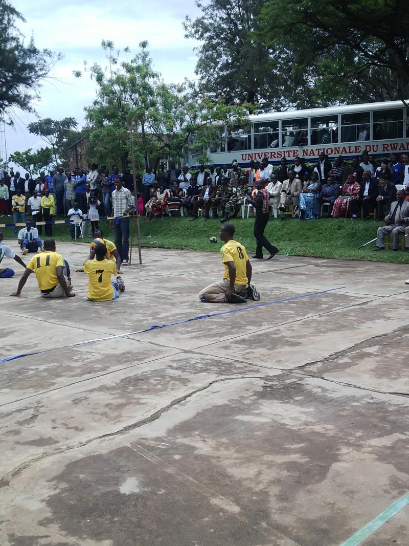 Rwanda sitting volleyball local children