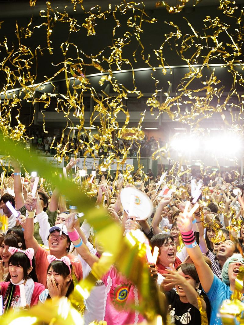 Residents of Tokyo celebrate the city winning the 2020 Olympic and Paralympic Games