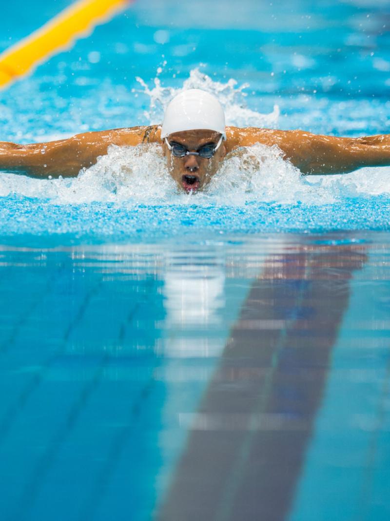 Andre Brasil competes at the London 2012 Paralympic Games.