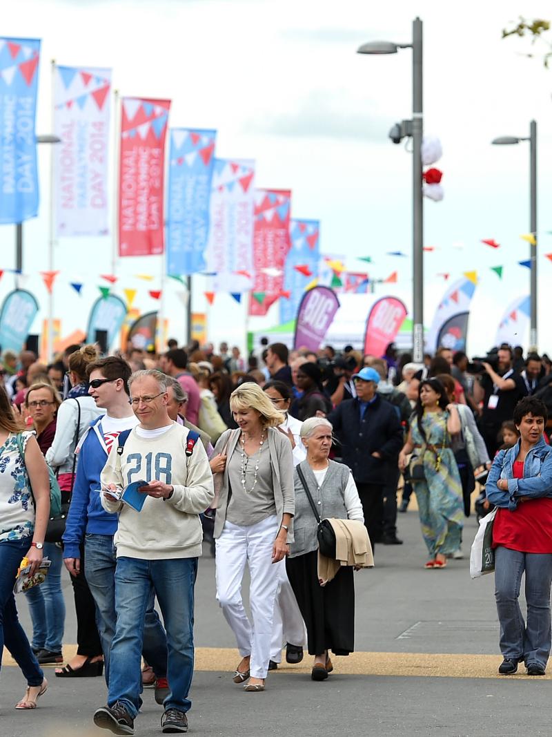 crowds during the National Paralympic Day at the Olympic Park