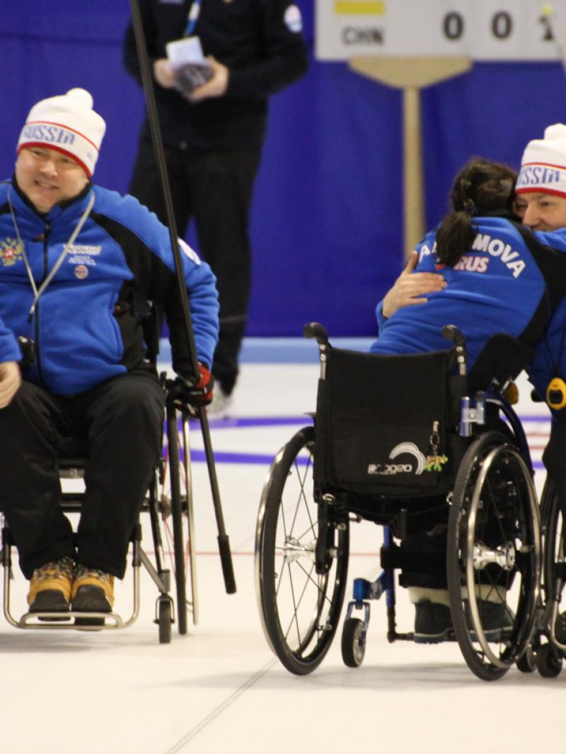 The Russian wheelchair curling team