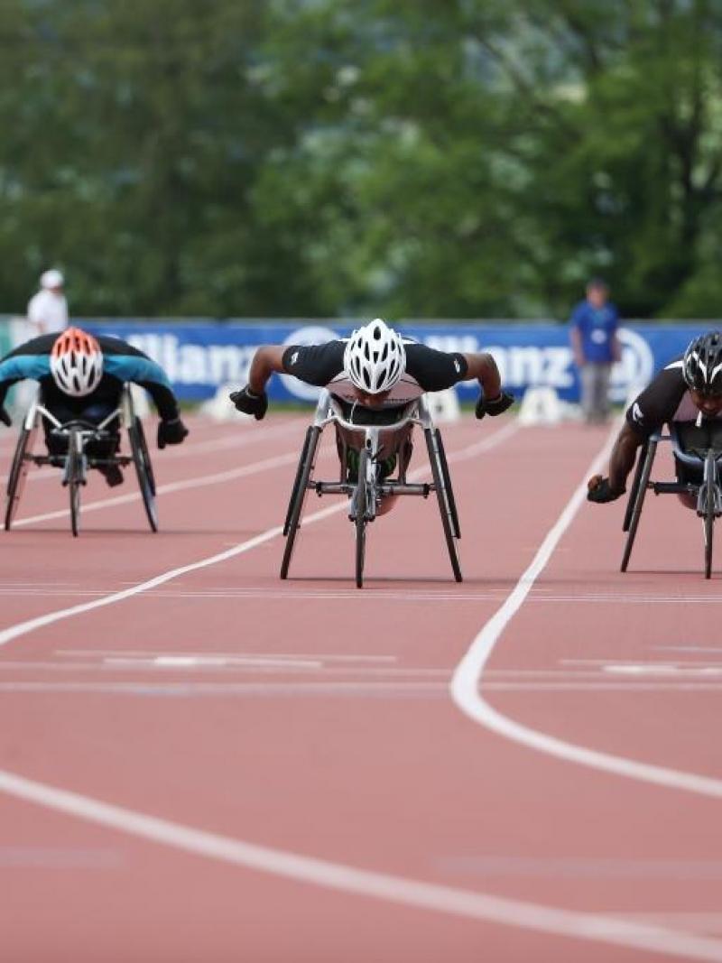 100m race at the IPC Athletics Grand Prix on May 30, 2015 in Nottwil, Switzerland.