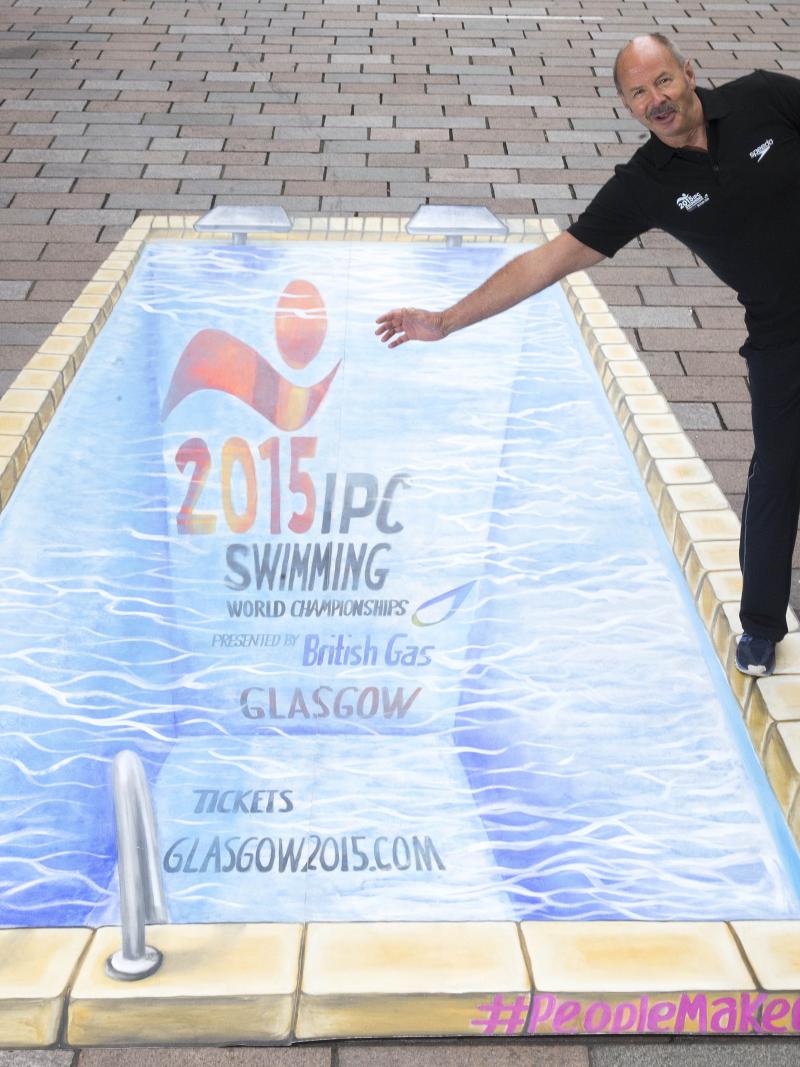 Scott Quin and David Wilki, both swimmers, launched a 3D swimmng pool to celebrate the 2015 IPC Swimming World Championships