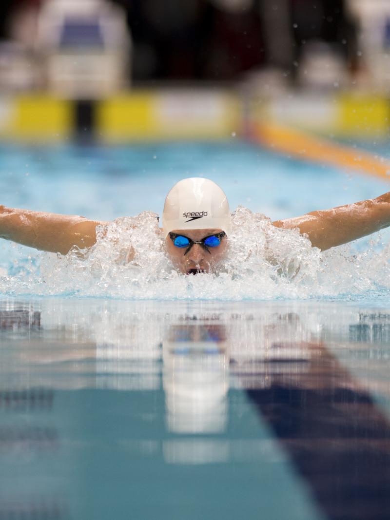 Ihar Boki competes at the 2015 IPC Swimming World Championships in Glasgow, Great Britain.