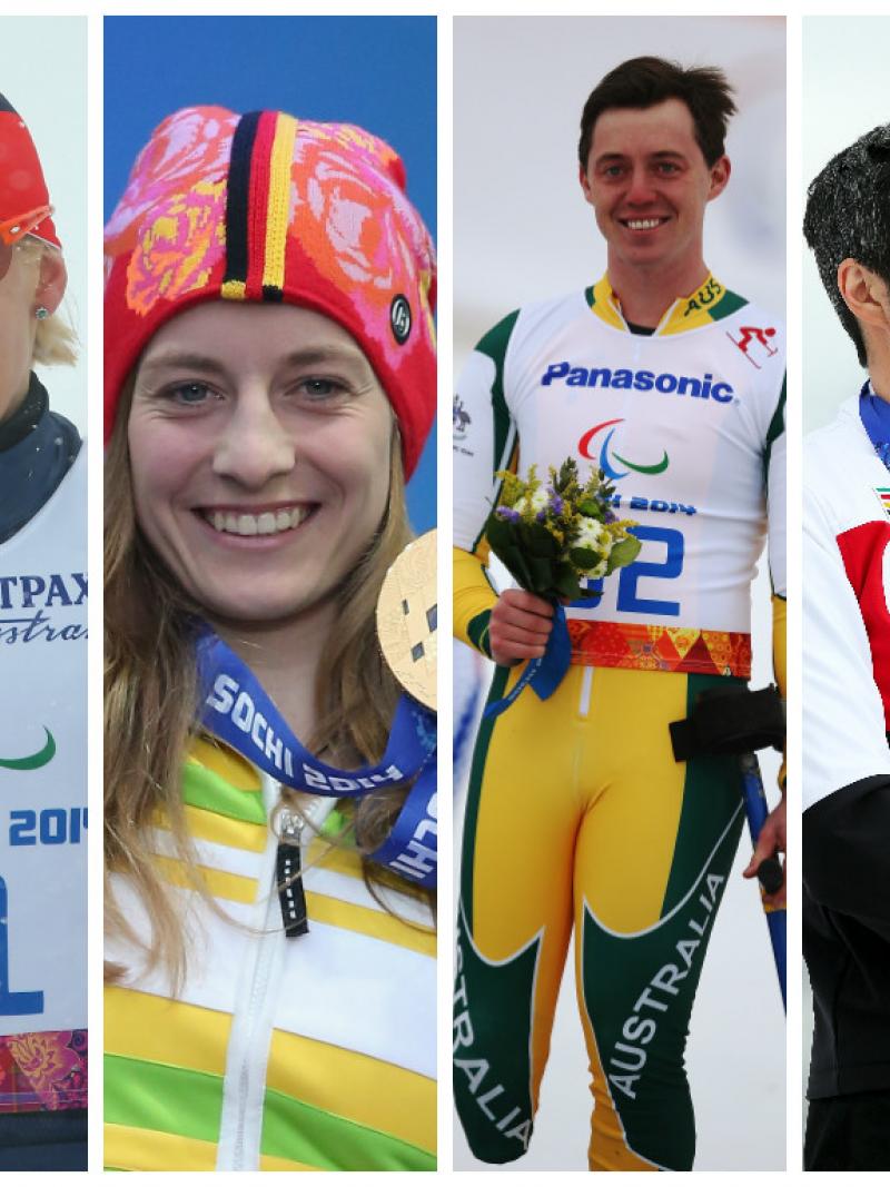 Marie Bochet, Mikhalina Lysova, Anna Schaffelhuber, Toby Kane, Brain McKeever and Roman Petushkov.