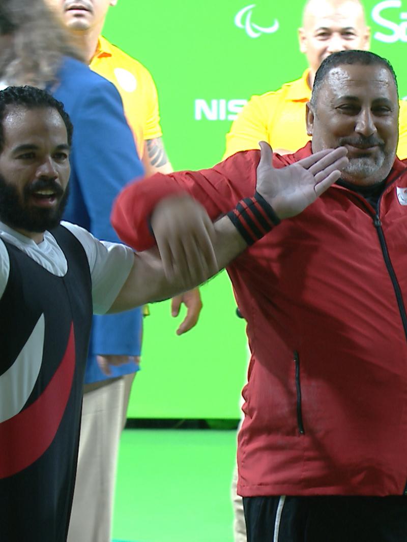 Sherif Osman during the last powerlifting competition on Friday