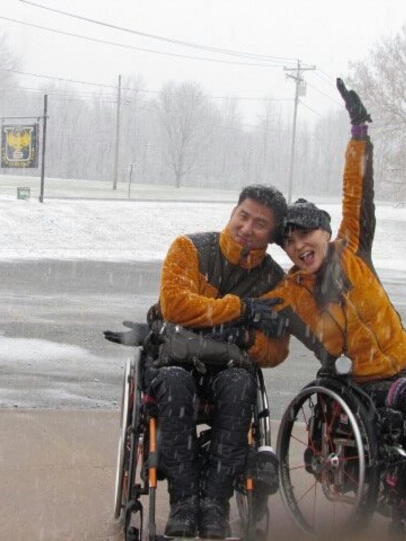 South Korea’s Min Kyong Cho and her husband.