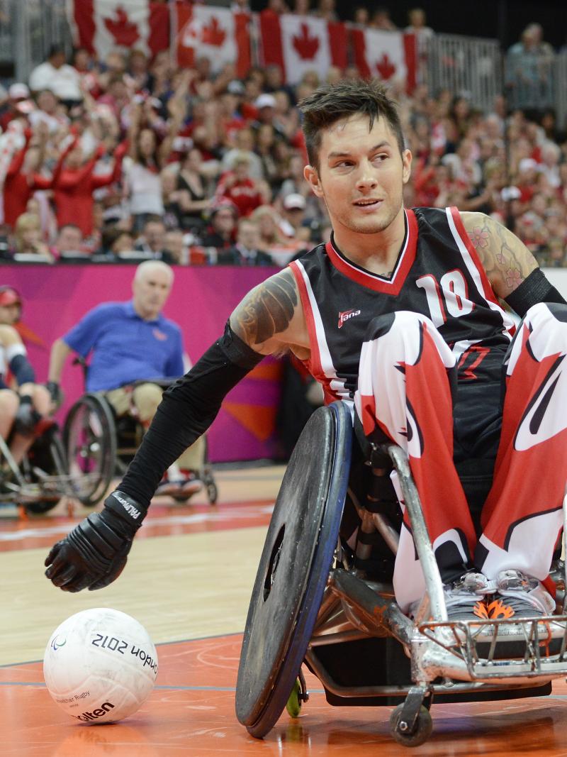 male wheelchair rugby player Trevor Hirschfield