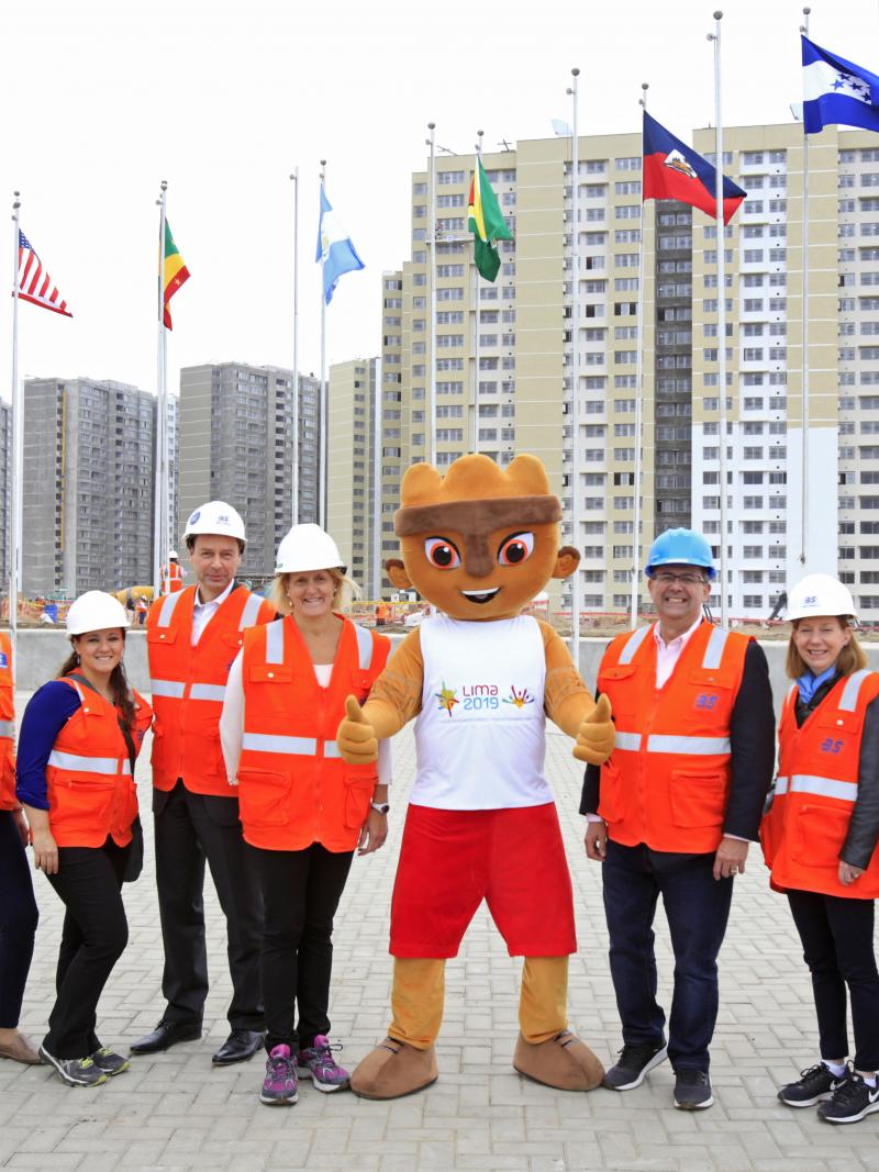 Members of the APC and IPC toured the Lima 2019 Athlete Village with 10 months to go