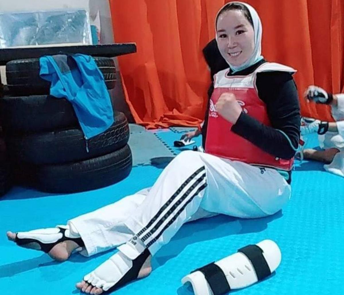 WOMAN OF SUBSTANCE:  Zakia Khudadadi during a training session ahead of the Tokyo 2020 Paralympic Games. 