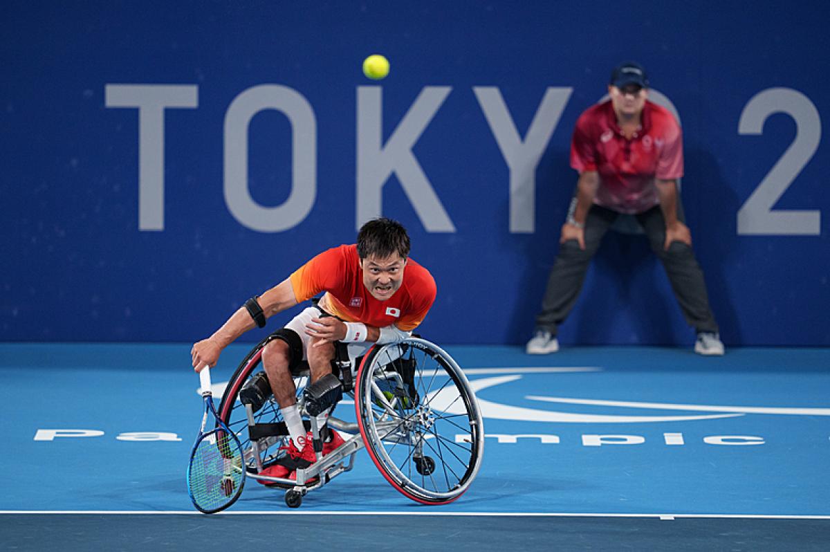 Shingo Kunieda serves on way to gold medal