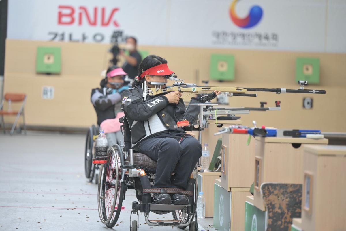 South Korea’s Yunri Lee in action