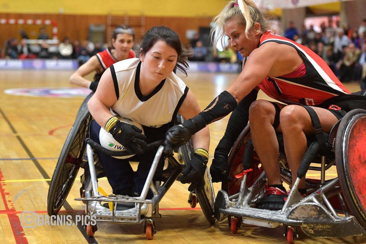 Female players take spotlight in wheelchair rugby as record numbers take up  sport