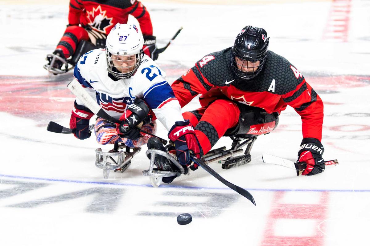 Para Ice Hockey players in action