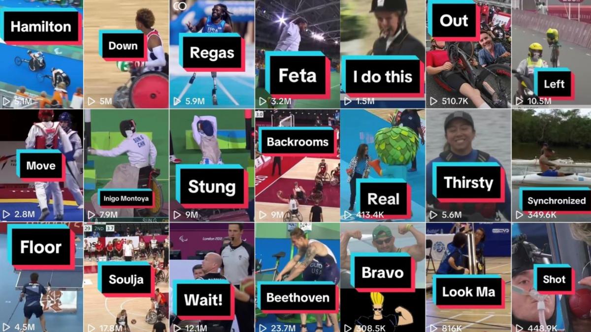 A collaged photo of 20 TikTok thumbnails