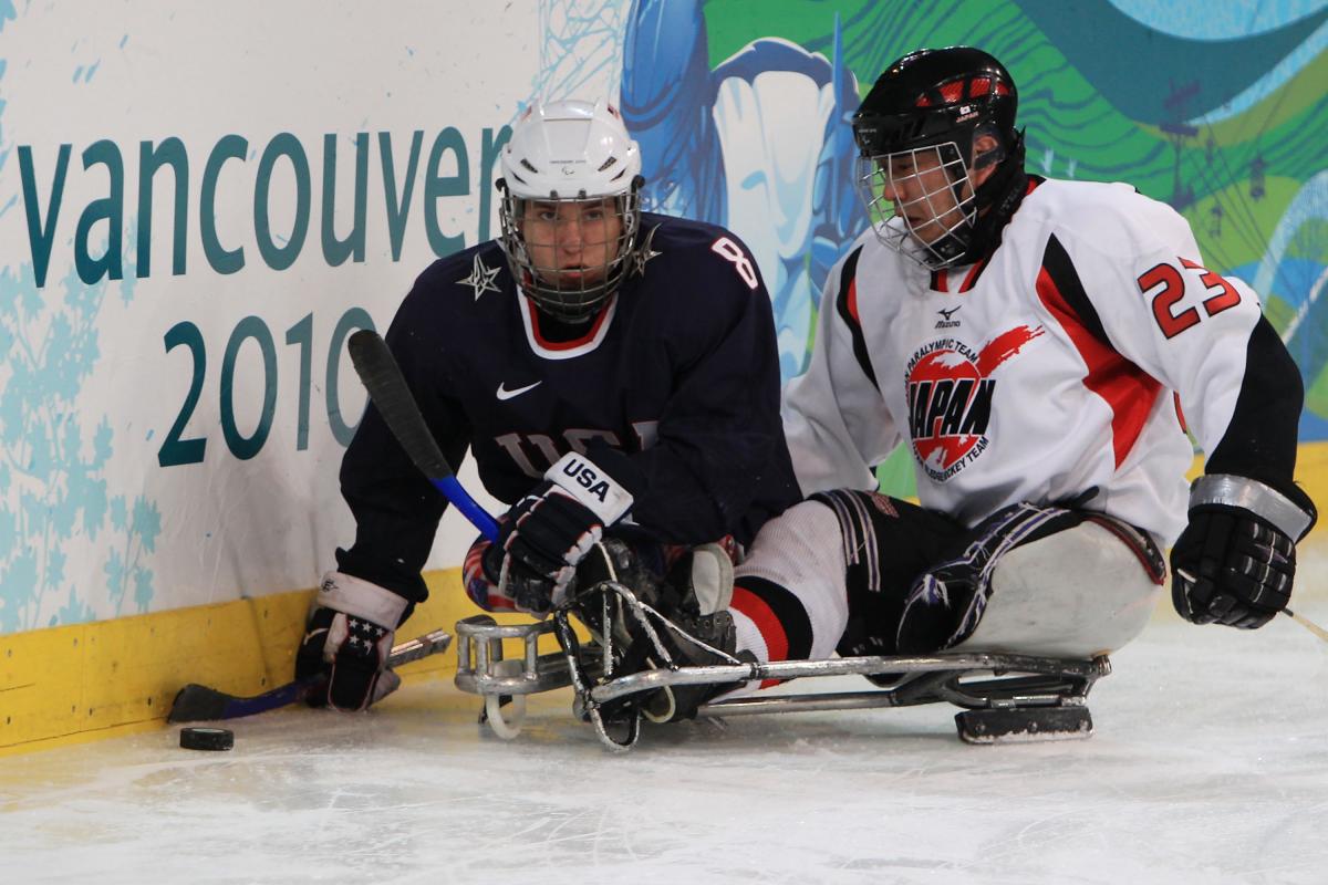 Ice Sledge Hockey match - USA vs Japan