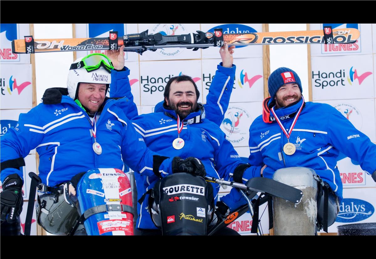 France's Nicolas LOUSSALEZ (gold) Yohann TABERLET (silver) Frederic FRANCOIS (bronze) 